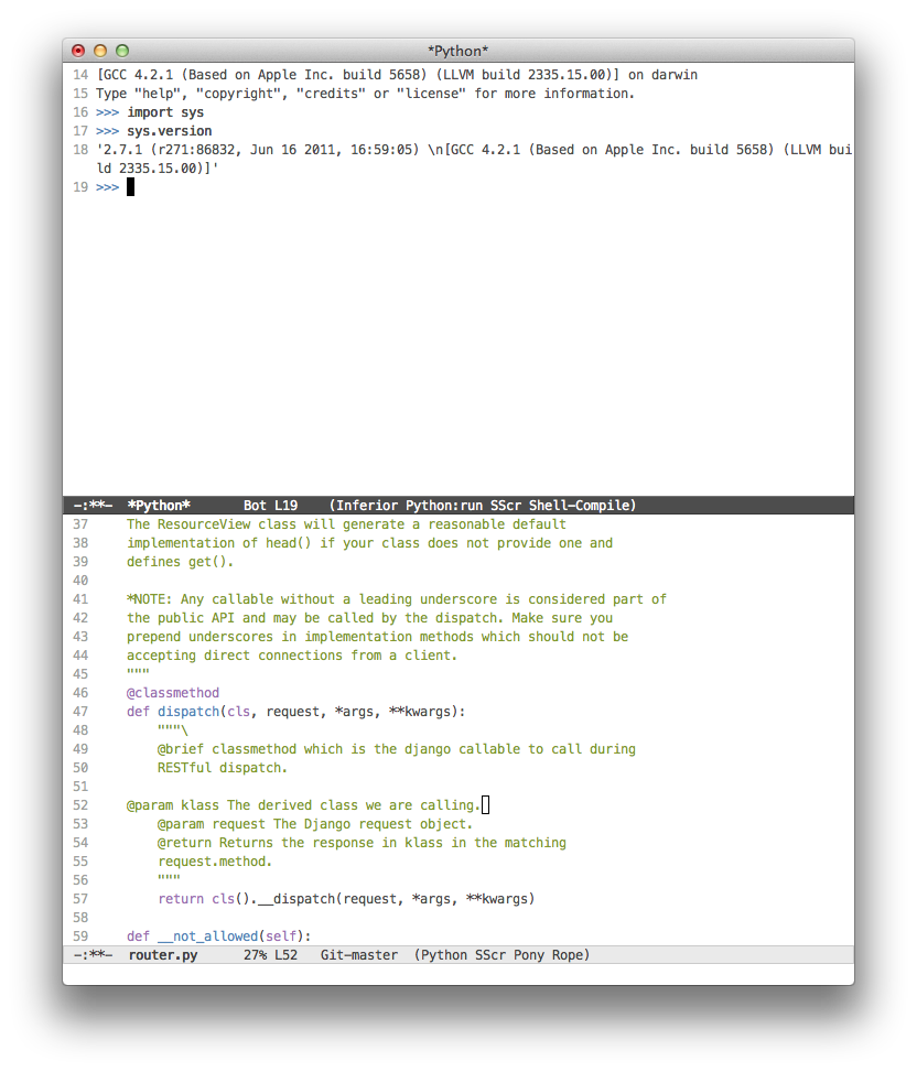 Screenshot Emacs